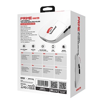 Myš Marvo MONKA PRIME, bílá, optika, 26000DPI, Tri-Mode.