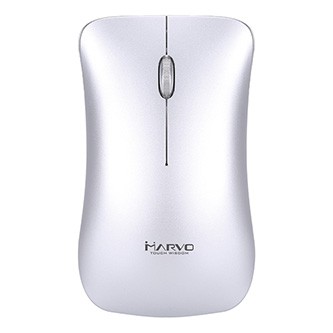 Levně Marvo Myš DWM102SL, 1600DPI, 2.4 [GHz], optika, 3tl., bezdrátová, stříbrná, vestavěná baterie, kancelářská, tichá