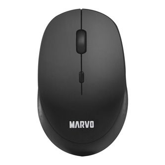 Levně Marvo Myš WM103BK, 1600DPI, 2.4 [GHz], optika, 4tl., bezdrátová, černá, 1 ks AA, kancelářská, tichá