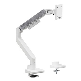 Powerton Powerton ERGO MONOA Adjustable monitor mount, white, 2-20KG, clamp, 17"-49", 75x75/100x100