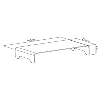 Powerton ERGO MINIMAL Podstavec pod monitor, stříbrný.