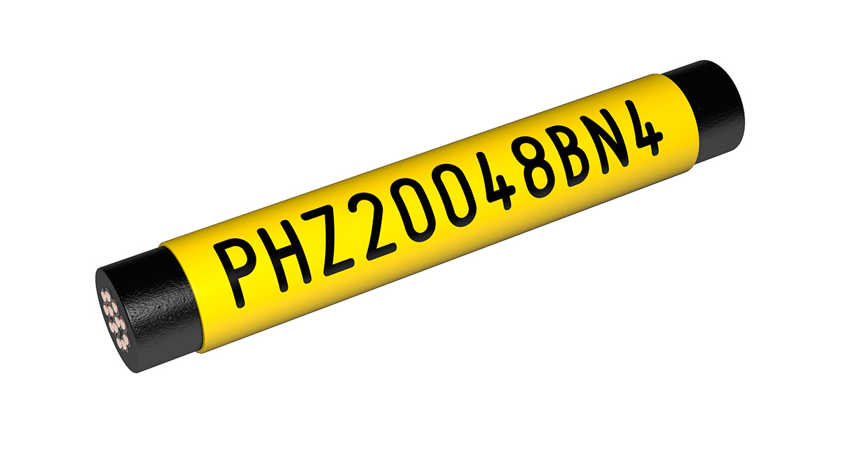 Levně Partex PHZF20024BN4, plochá, žlutá 100m, PHZ smršťovací bužírka certifikovaná
