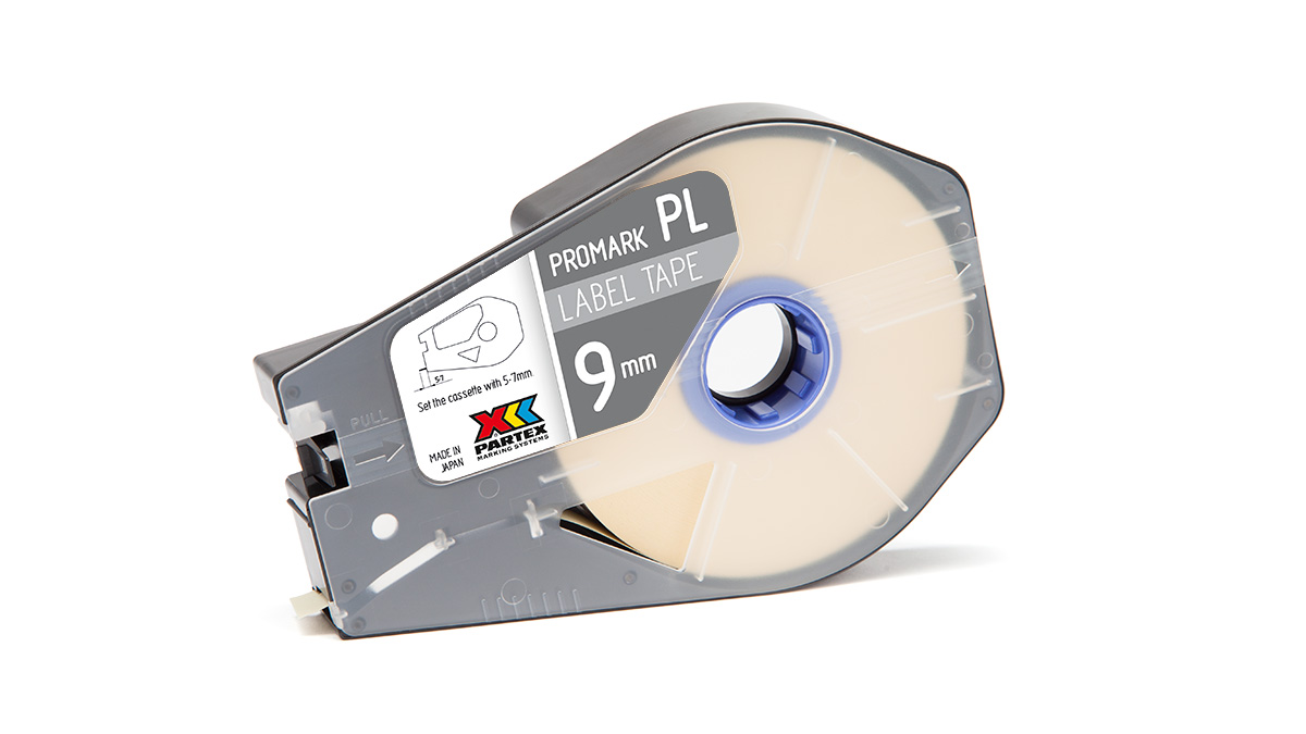 Partex PROMARK-PL090CN9, bílá samolepicí páska, 9mm, 30m