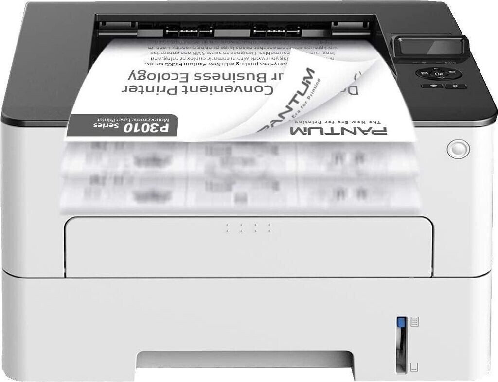 Pantum P3010DW laserová tlačiareň.

Rýchlosť tlače: až 30 strán za minútu
Automatická obojstranná tlač (duplex)
Konektivita: USB, Wi-Fi, Ethernet a NFC
Rozlíšenie až 1200 × 1200 dpi
Kapacita zásobníka: 250 listov, odporúčaný mesačný objem 3 000 strán
Ekonomická prevádzka: oddelený toner a obrazový valec
Jednoduchá inštalácia a jednoduchá údržba
Rýchle prebudenie z úsporného režimu
Profesionálna čiernobiela tlač

Obsah balenia
Laserová tlačiareň Pantum P3010DW, štartovací toner (cca 1 000 strán), napájací kábel a USB kábel, používateľská príručka a inštalačný návod
