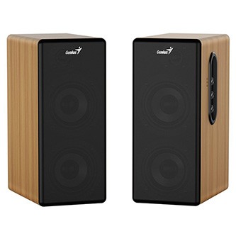 Genius reproduktory SP-HF1220BT, 2.0, 45W, hnědá - černá, Bluetooth