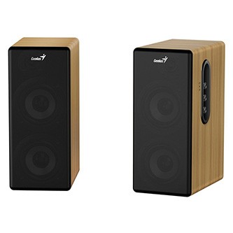 Genius reproduktory SP-HF1220BT, 2.0, 45W, hnědá - černá, Bluetooth