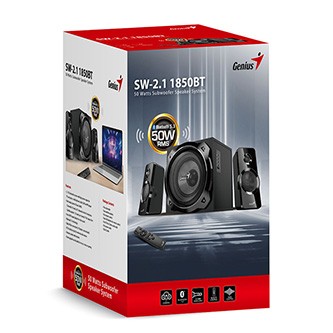 Genius reproduktory SW-2.1 1850BT 31730050401, 2.1, 50W, černé, RCA vstup, Bluetooth 5.3.