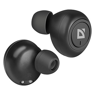 Levně Defender Twins 638, sluchátka s mikrofonem, bez ovládání hlasitosti, černá, špuntová, BT 5.0, TWS, nabíjecí pouzdro typ bluetooth