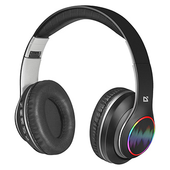 Levně Defender FreeMotion B545, sluchátka s mikrofonem, ovládání hlasitosti, černá, 2.0, uzavřená, podsvícená, BT 5.0, slot pro MicroSD