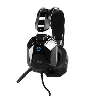 Levně E-blue Cobra H 948, herní sluchátka s mikrofonem, černá, 2x 3.5 mm jack