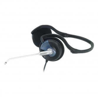 Levně Genius HS-300N, sluchátka s mikrofonem, ovládání hlasitosti, černá, 3.5 mm jack