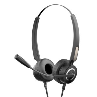 HP DHE-8000, Call Center headset, ovládání hlasitosti, černá, USB (2.0)