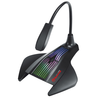 Levně Marvo, herní mikrofon, MIC-01, bez regulace hlasitosti, černý, RGB podsvícený