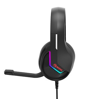 Marvo H8618 H8618 BK, sluchátka s mikrofonem, ovládání hlasitosti, černá, 2.0, USB