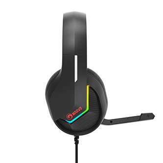 Marvo H8618 H8618 BK, sluchátka s mikrofonem, ovládání hlasitosti, černá, 2.0, USB