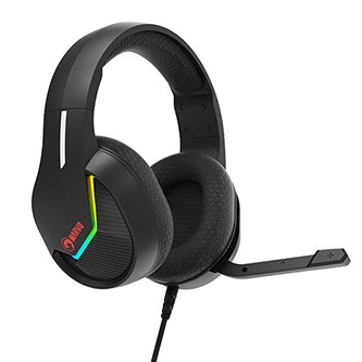 Marvo H8618 H8618 BK, sluchátka s mikrofonem, ovládání hlasitosti, černá, 2.0, USB