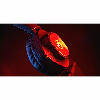 Marvo HG8929, sluchátka s mikrofonem, černá, podsvícená, 3.5 mm jack + rozdvojka + USB