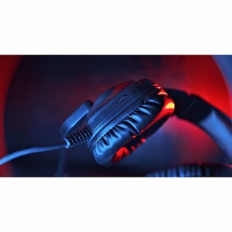 Marvo HG8929, sluchátka s mikrofonem, černá, podsvícená, 3.5 mm jack + rozdvojka + USB