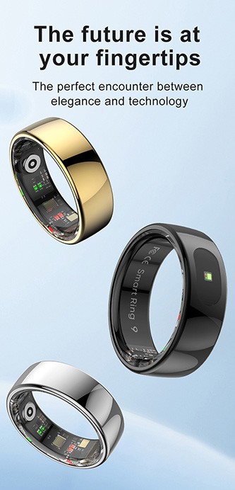 Smart RING PRO stříbrný, měř.stresu, srdeč.tepu, monitoring spánku, 7, Powerton.