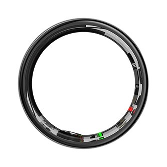 Smart RING PRO černý, měř.stresu, srdeč.tepu, monitoring spánku, 10, Powerton.