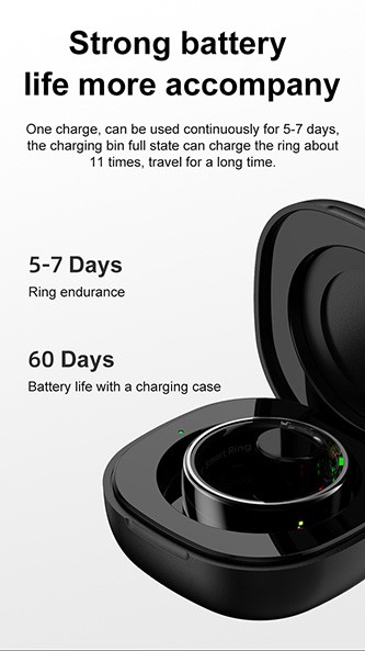 Smart RING PRO černý, měř.stresu, srdeč.tepu, monitoring spánku, 10, Powerton.