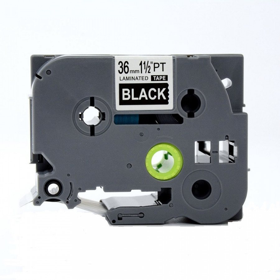 Kompatibilná páska s Brother TZ-365 / TZe-365, 24mm x 8m, biela tlač / čierny podklad