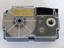Levně Kompatibilní páska s Casio XR-24GD1 24mm x 8m černý tisk / zlatý podklad