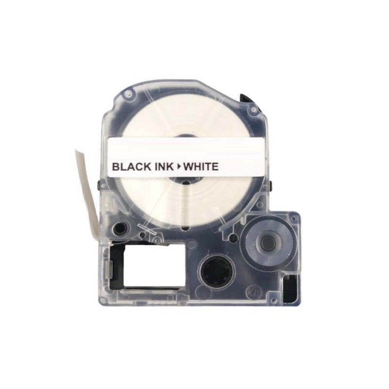 Epson LK-4WBN, C53S654021, 12mm x 9m, černý tisk / bílý podklad,  kompatibilní páska