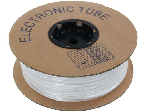 Označovacia oválna PVC bužírka, priemer 2,7-4,0mm, prierez 1,5-2,5mm, biela, 100m