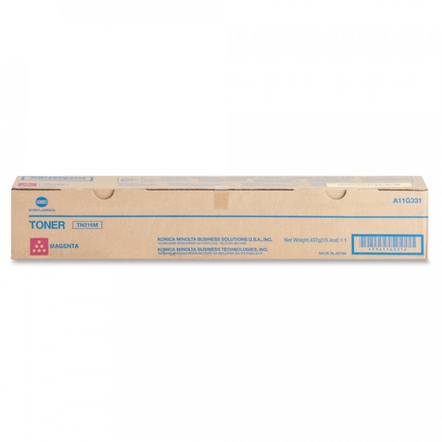 Konica Minolta TN-216M purpurový (magenta) originálny toner.
Originálny toner = záruka priamo od výrobcu tlačiarne
100 % použitie v tlačiarni - bezproblémové fungovanie s vašou tlačiarňou
Použitím originálnej náplne predlžujete životnosť tlačiarne
Osvedčená špičková kvalita - vysoko kvalitná a spoľahlivá tlač originálnou tlačovou kazetou od prvej do poslednej stránky
Trvalé a profesionálne výsledky tlače - dlhodobá udržateľnosť tlače
Kratšia prodleva pri tlači stránok
Garancia Vašej spokojnosti s použitím našej originálnej náplne
Zabezpečujeme bezplatnú recykláciu originálnych náplní
Zlyhanie náplne v menej ako 1% prípadov
Jednoduchá a rýchla výmena náplne

Kód výrobcu: A11G351