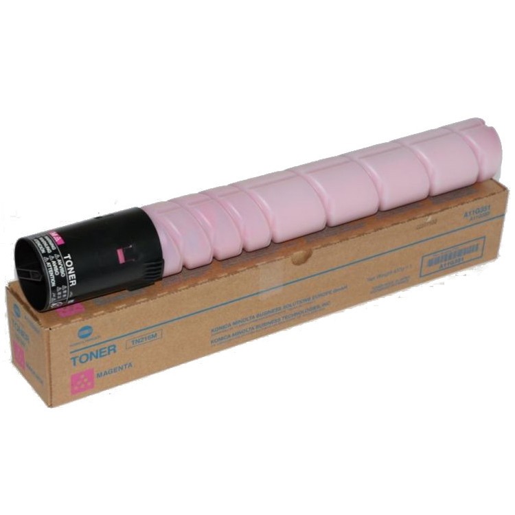 Konica Minolta TN-216M purpurový (magenta) originálny toner.
Originálny toner = záruka priamo od výrobcu tlačiarne
100 % použitie v tlačiarni - bezproblémové fungovanie s vašou tlačiarňou
Použitím originálnej náplne predlžujete životnosť tlačiarne
Osvedčená špičková kvalita - vysoko kvalitná a spoľahlivá tlač originálnou tlačovou kazetou od prvej do poslednej stránky
Trvalé a profesionálne výsledky tlače - dlhodobá udržateľnosť tlače
Kratšia prodleva pri tlači stránok
Garancia Vašej spokojnosti s použitím našej originálnej náplne
Zabezpečujeme bezplatnú recykláciu originálnych náplní
Zlyhanie náplne v menej ako 1% prípadov
Jednoduchá a rýchla výmena náplne

Kód výrobcu: A11G351