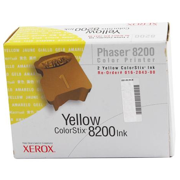 Levně Xerox originální toner 016204300, yellow, 2800str., Xerox Phaser 8200, 2ks
