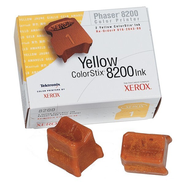 Levně Xerox originální toner 016204300, yellow, 2800str., Xerox Phaser 8200, 2ks