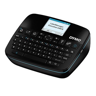 Dymo LabelManager Executive 640 CB 2197370 štítkovač.
Veľký plnofarebný displej s vysokým rozlíšením
QWERTY klávesnica
Rýchle formátovanie
Lítium-iónová batéria
Kompatibilita nielen s PC ale aj s chytrým telefónom a tablet s operačnými systémami Android a iOS
Tlačí na pásky šírky 6, 9, 12, 19, až 24 mm
Úsporne ergonomický dizajn a kompaktné rozmery
Priamy prístup k aplikácii DYMO® LabelManager™ Executive Connect a softvéru DYMO® Connect for Desktop
Automatická rezačka
Vhodný pre tlač čiarových kódov
Rozlíšenie tlače 180dpi
Tlač rýchlosťou až 20mm/sec

Obsah balenia: LabelManager™ EXECUTIVE 640 CB, 1x kazeta s páskou D1, 24mm x 7m, čierna na bielej, USB-C kábel, dobíjací Li-ion batériový blok