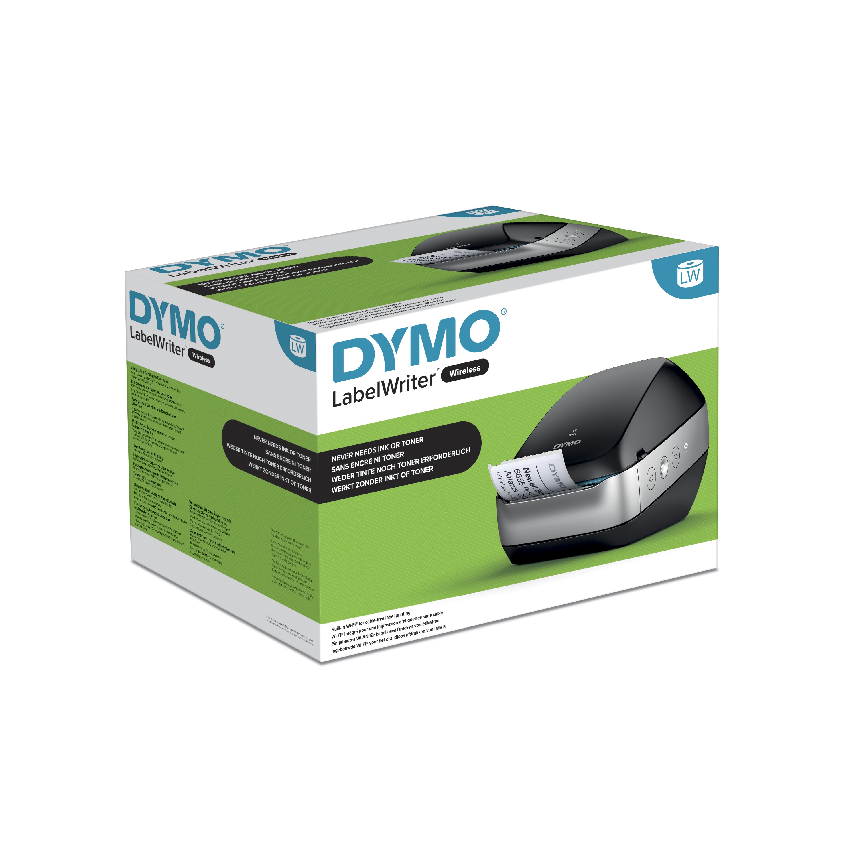 Dymo LabelWriter WiFi 2000931 tlačiareň štítkov.
Rýchla tlač - až 71 štítkov za minútu
Tlač na LW štítky do šírky 62 mm
Využíva technológiu priamej tepelnej tlače a tak eliminuje potrebu na toner a atrament
Mimoriadne zreteľný text, grafika a čiarové kódy vďaka vysokému rozlíšeniu 600 x 300 dpi
Bezplatná aplikácia Dymo Connect Mobile App pre mobilné zariadenia
Bezplatný softvér Dymo Label pre počítače alebo počítače Mac
Tvorba štítkov priamo z textov v aplikáciách Microsoft Word, Excel, Outlook a ďalších programoch
Integrovaný adresár pre jednoduchú tlač štítkov s kontaktmi z aplikácie Outlook
Možnosť voľby z viac ako 100 štýlov a rozvrhnutí štítkov

Obsah balenia:Štítkovač Dymo LabelWriter WiFi, štartovacie adresné LW štítky, sieťový zdroj, USB kábel, návod