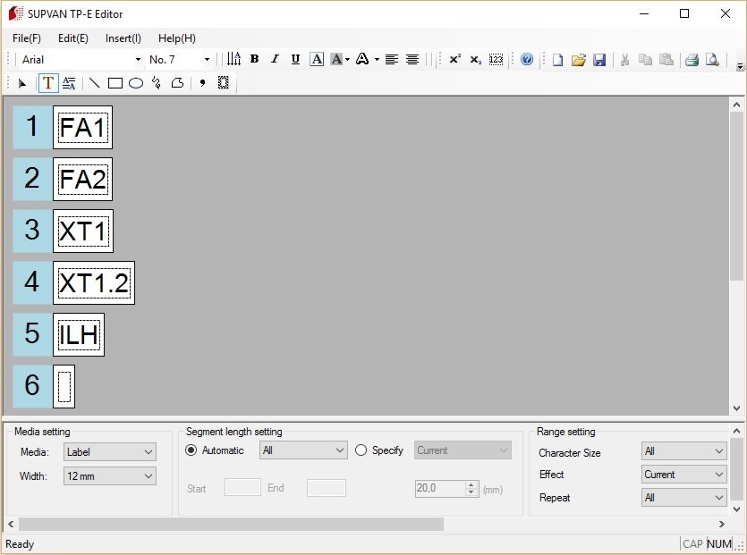 Supvan TP86E tlačiarna bužírok.

Tlač na bužírky, pásky a štítky — podporuje PVC bužírky aj pásky rôznych šírok

Veľký podsvietený LCD displej — pre jednoduché nastavenie a úpravu priamo na tlačiarni bužírok

Vstavaná slovenská diakritika — umožňuje tlač znakov s mäkčeňmi a dĺžňami

Vysoká kvalita a odolnosť tlače — tlačový výstup v kvalite 300 dpi, ktorý je vďaka TTR tlači odolný proti oderu, vode, olejom aj chemikáliám

Podpora rôznych veľkostí bužírok — možnosť potlače bužírok s priemerom od 2mm do 6mm a samolepiacich pások šírok 6mm, 9mm a 12mm

Rýchlosť tlače až 25 mm/s — pre efektívnu prácu aj pri väčších zákazkách

Možnosť pripojenia pomocou PC cez USB a Bluetooth — a editácia štítkov pomocou dodávaného softvéru

Pamäť na šablóny a opakované tlače — uložte si často používané štítky pre rýchle použitie

Rôzne fonty a veľkosti písma — možnosť nastavenia veľkosti, typu a štýlu písma

Podpora čiarových kódov — tlač bežne používaných typov kódov (Code39, EAN13, atď.)

Možnosť tlače grafiky a loga — jednoduché vloženie jednoduchého loga alebo symbolu

Napájanie zo siete alebo akumulátora — flexibilita použitia v kancelárii aj priamo v teréne

Odolné a kompaktné prevedenie — vhodné do náročnejších prevádzok a dielní

Automatická detekcia bužírky/pásky

Integrovaný čistič bužírky
Automatický koncový odrez bužírky/pásky

Obsah balenia: Popisovač bužírok Supvan TP86E, plastový kufrík, batérie, softvér, USB kábel, navádzanie bužírky, farbiaca páska, samolepiaca páska, SD karta, čítačka SD kariet