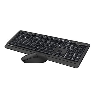 A4Tech FG1012S, Sada klávesnice s bezdrátovou optickou myší, CZ, 2.4 [Ghz], černá.