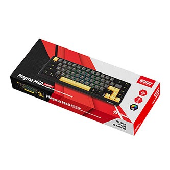 Marvo MAGMA M40, klávesnice US, drátová (USB), černá, RGB, magnetické spínače.
 Pripravte sa na revolúciu v hraní.
     Magnetické spínače – absolútna presnosť, nulové oneskorenie
 Na každom stlačení záleží.



8K polling rate – keď záleží na každej milisekunde S polling rate 8000 Hz získavate nekompromisný výkon.


Kompaktných 68 kláves – viac miesta pre myš, žiadne kompromisy
 Každý hráč vie, aké dôležité je mať voľný priestor pre pohyb myši.



RGB podsvietenie, ktoré rešpektuje váš štýl
 Herný výkon je dôležitý – ale bonusom je super dizajn.

Snap Tap a softvér – ovládnite každý detail
 Funkcia Snap Tap umožní aktivovať klávesy ešte rýchlejšie a presnejšie, čo oceníte v rýchlych prestrelkách aj pri precíznom micromanagemente.
     Odolnosť, ktorá zvládne každý rage
 Marvo Magma M40 nie je len štýlová, ale aj pevná.

   Základné špecifikácie:     Typ klávesnice:  mechanická   Typ spínačov:  RT0.02 magnetické switche   Hĺbka stlačenia:  3.5 ± 0.1 mm   Sila k aktivácii:  40 ± 5 g   Odozva:  8000 Hz   Typ pripojenia:  káblové   Počet kláves:  67   Layout: US   Anti-ghosting: 100%   Vlastné MACRO: Áno   Podsvietenie: Áno   Druh podsvietenia: RGB   Životnosť kláves: ? 100 mil.