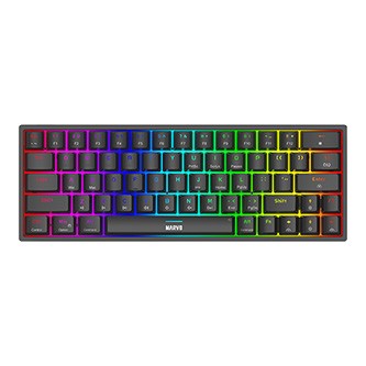 Marvo SHOGO 63, klávesnice US, herní, drátová (USB), černá, mechanická, podsvícení