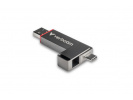 Verbatim 32041 Dual QuickStick, USB flask disk, USB C + USB A 3.2 Gen 1, 256GB, s poutkem, šedý