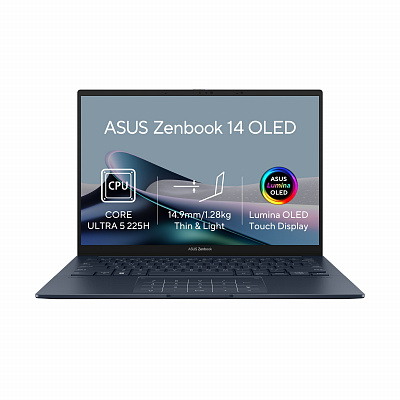 ASUS Zenbook 14/UX3405CA-OLED1527W/U5-225H/14"/WUXGA/T/16GB/512GB/Intel int/W11H/Blue/2R