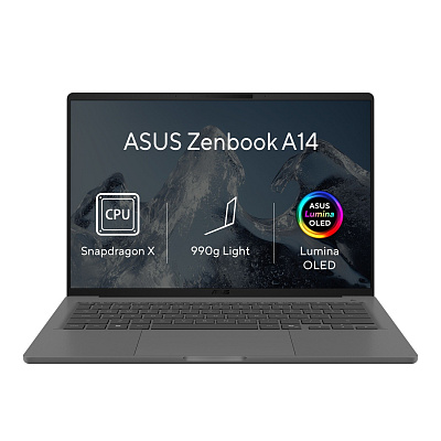 ASUS Zenbook A14/UX3407QA-QD612W/SD-X1-26-100/14"/WUXGA/32GB/512GB/Adreno/W11H/Gray/2R