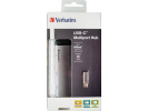 VERBATIM 49140 USB-C Multiport HUB, 2x USB 3.0, 1x USB-C, HDMI, šedá dokovací stanice