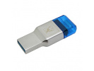 Kingston čtečka USB 3.0 (3.2 Gen 1), MobileLite Duo 3C, microSD, externí, modrá, konektory USB A / USB C