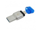 Kingston čtečka USB 3.0 (3.2 Gen 1), MobileLite Duo 3C, microSD, externí, modrá, konektory USB A / USB C