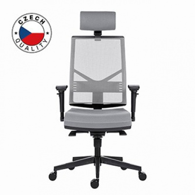 Powerton ERGO MARIE Kancelářské ergonomické křeslo, Světle šedé