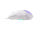 Marvo Myš FIT LITE G1, 12000DPI, optika, 7tl., drátová USB, bílá, herní, RGB podsvícení