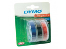 Dymo S0847750, 9mm x 3 m, bílý tisk/černý, modrý, červená, originální páska