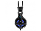 E-blue Auroza EHS950 FPS, herní sluchátka s mikrofonem, drátováčerná, 7.1 surround (virtuálně), modré podsv.,vibrační typ USB, DOP