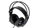 E-blue Auroza EHS950 FPS, herní sluchátka s mikrofonem, drátováčerná, 7.1 surround (virtuálně), modré podsv.,vibrační typ USB, DOP